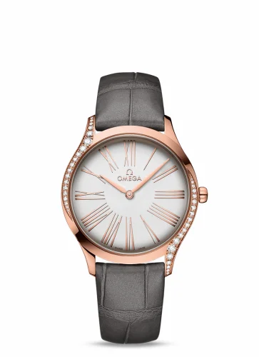 Omega De Ville Trésor 36 Sedna Gold / Silver Roman / Alligator 428.58.36.60.02.001 (42858366002001)